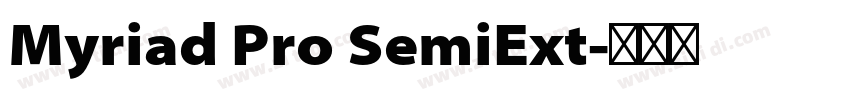 Myriad Pro SemiExt字体转换